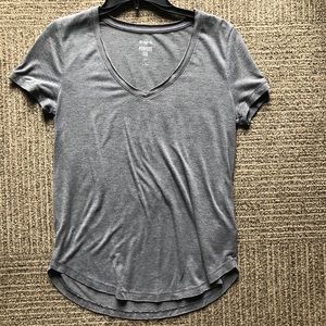 Gray V Neck Tee